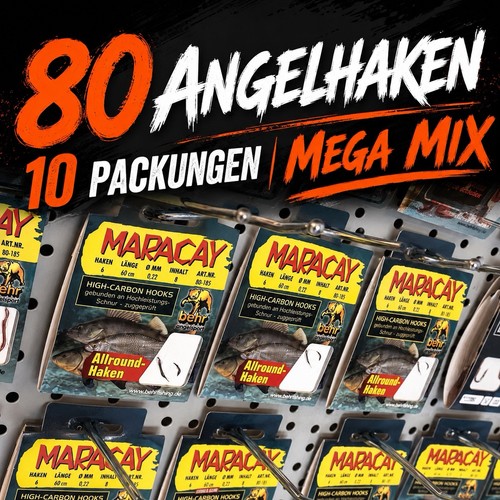 Angelhaken mit vorfach mega - angelhaken,