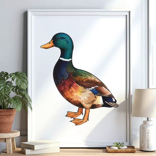 Ente vogel schablone malen - vogel,