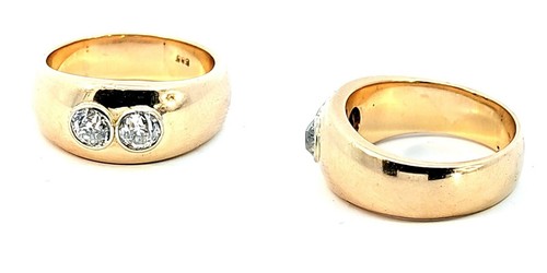 585 gold ring - ring, zwei