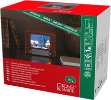 LED Radio mit Musik, braun