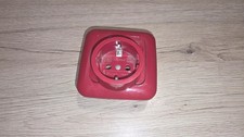 Busch Jäger 3116 EUC-217 Schukomat FI Steckdose Rot mit Rahmen geb.