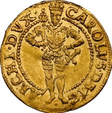 Österreich Klagenfurt 1 Dukat 1590 | NGC AU Detail | Erzherzog Karl-Franz II.