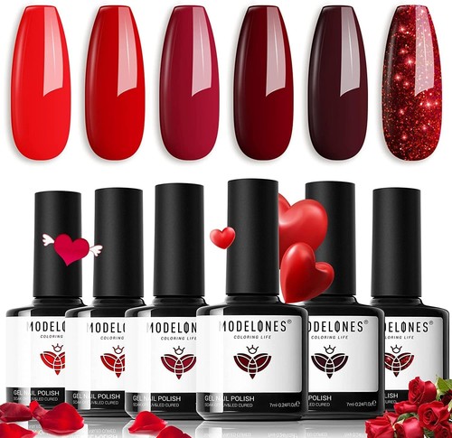 Nagellack set farben rot - nagellack,