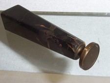 Alte Petschaft Messing Marmor schwarz um 1930 blanko selten