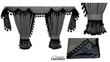 LKW GARDINEN  FÜR MERCEDES ACTROS L ab 2024  GRATIS Gardinenhaken Grau Schwarz