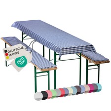 Bierbankauflagen Set Bierzeltgarnitur Bierbankpolster Tischdecke Auflage Kissen