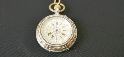 Taschenuhr 800er silber ø4cm - silber,