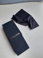 Brillenetui Police Hartschale,Einstecketui schwarz + Tuch