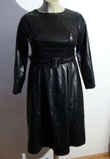 Edles Schwarzes PU Kleid