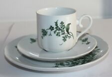 Seltmann Weiden Gloria grüne Rose Kaffeegedeck 3-teilig