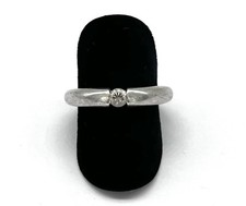 Ring, 925/- Sterlingsilber, simulierter Diamant, rund, Spannring, Gr. 60