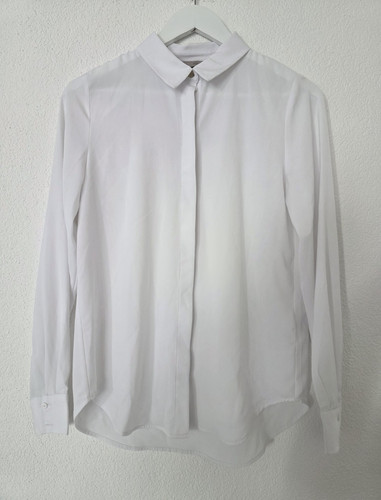 Damen basic bluse - basic, weiß