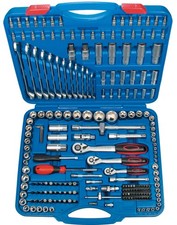 Grosse Steckschlüssel Set Stecknuss-Garnitur 1/4" + 3/8" + 1/2"-Antrieb 215-tlg