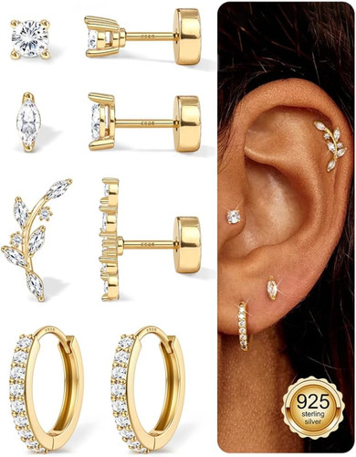 Paar ohrringe silber - 4,