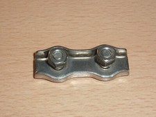 Duplexklemme aus Edelstahl (NiRoSta), für 5 mm-Drahtseile