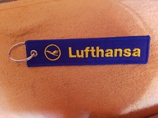 Lufthansa - Blau - Schlüsselanhänger - beidseitig gestickt - Neu
