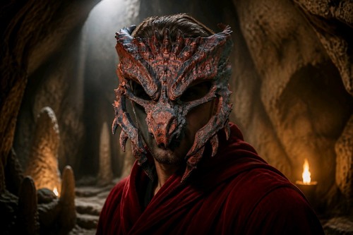 Der drache kultist - drache, maske