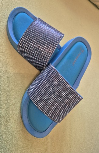 Glitzer badeschuhe blau - badeschuhe,