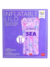 Luftmatratze mit Glitzer, lila, 80 x 175 cm