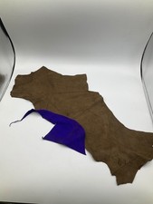 Wildleder Leder Stücke 2 Stück braun lila