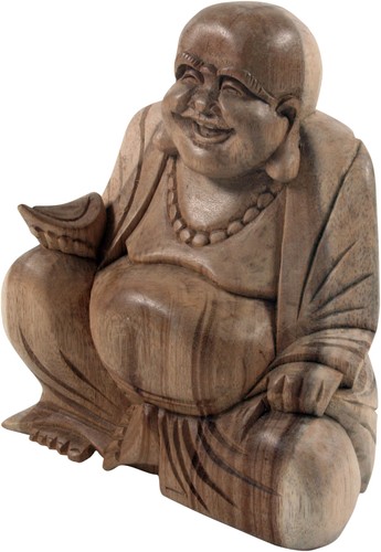 Lucky holzbuddha statue - lucky,