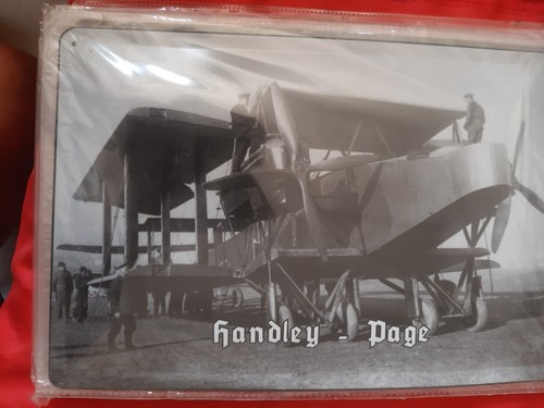 Blechschild handley page - handley,