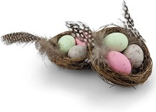 2X Mini Deko-Vogelnest mit