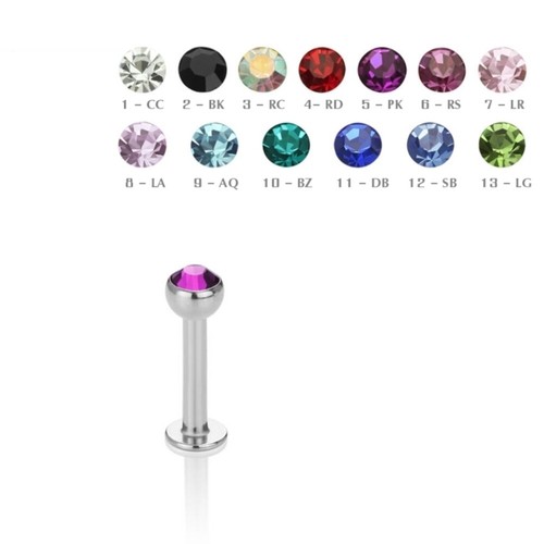Piercing labret madonna silber - piercing,