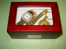 Fussball-WM-2006/Schmuckset mit Uhr(Quarz-STELTMAN)in schöner Holzbox-Ansehen!