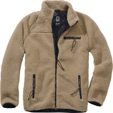 Brandit Übergangsjacke Herren Teddy Fleece Jacke camel Basics