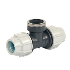 T-Stück 50mmx1 1/2"IGx50mm Serie18 Plasson PP für Wasser zum Klemmen