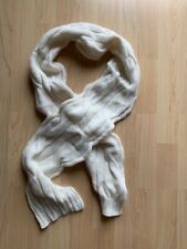 Schöner Wollschal Natur/Weiß von Barbour mit Zopfmuster Lambswool und Angora