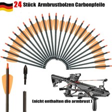 24pcs 7,5 Zoll Jagd Bolzen Carbonpfeile OD 7.5mm Jagdschießen Bogenschießen