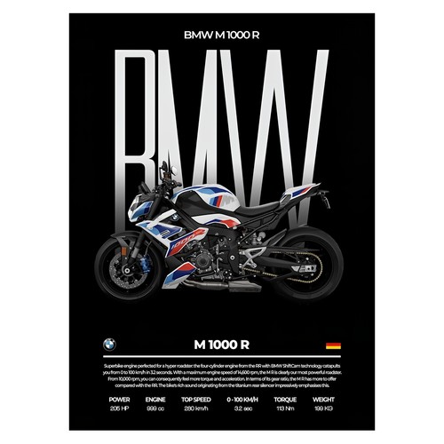 Bmw 1000 sportbike poster - r,