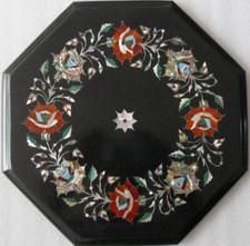 12 " Schwarz Marmor Ecke Ende