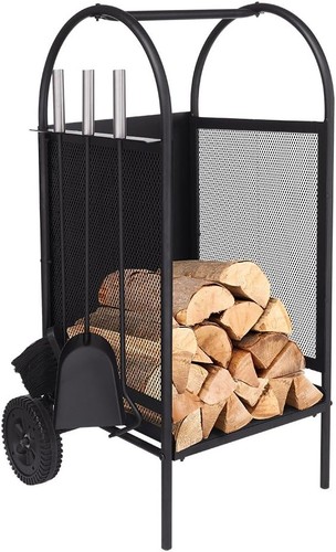 Feuerholz warenkorb mit - warenkorb,
