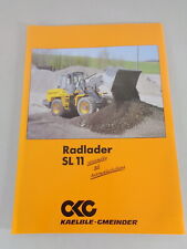 Prospekt / Broschüre Kaelble - Gmeinder Radlader SL 11 Ausgabe 02/1995
