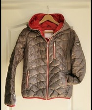Sun Valley Daunen Jacke Damen Gr. M Grau/Rot