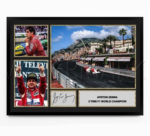 Ayrton senna signierter druck - ayrton,