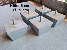 5x Holzbeine Quadratische Couchfüße Sofafüße Möbelfüße Füße Holzfüße H. 6 cm