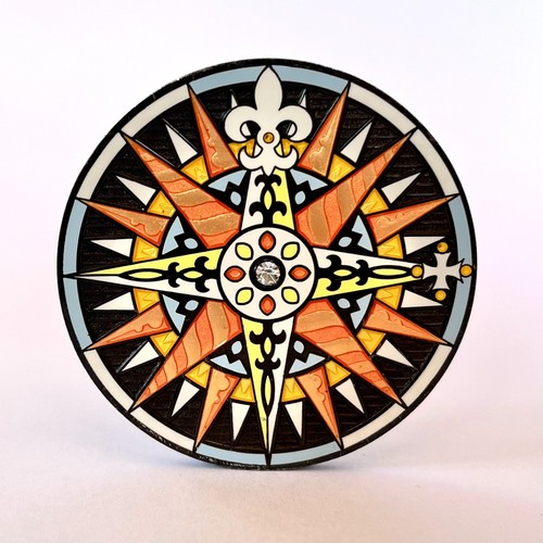 Compass rose geocoin 2010 - rose, le