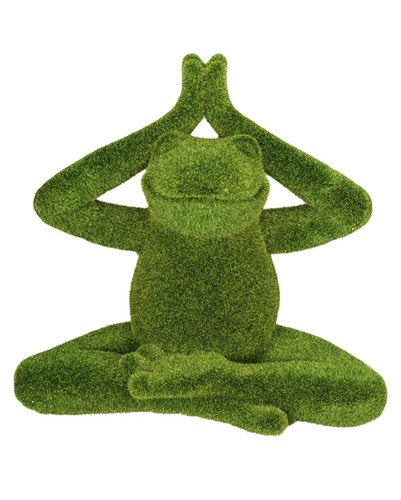 Grasgrüner garten yoga frosch - grasgrüner,