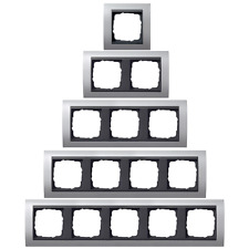 Gira Rahmen Event Farbe Alu mit Zwischenrahmen Anthrazit - zur Auswahl