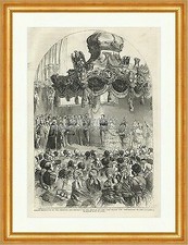 Grand Reception by Lord Mayor Empfang Kaiser Guildhall Holzstich The Empire 0071