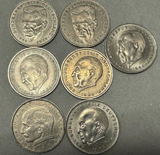 7x  2 Mark DEUTSCHE MARK  2 Mark Deutschland Umlaufmünzen BUNDESREPUBLIK DEUTSCH
