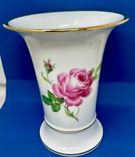 Meissen Vase Rosenmuster Trichtervase Meissner Porzellan 2. Wahl 19,5cm ALT