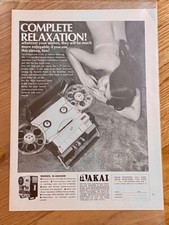 Akai X-V 8-track X-1800SD Tape Tonband Original 1968 Vintage Ad Werbung Reklame