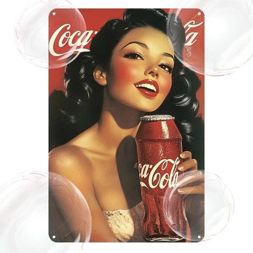 Blechschild pin girl mit - pin-up,