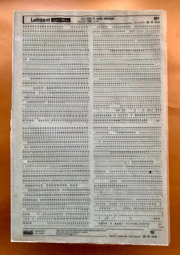 Letraset 191 futura medium - 191,