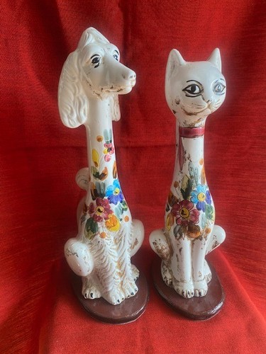 Porzellan figur hund - porzellan,